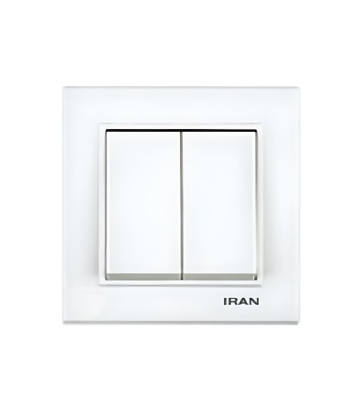 کلید دو پل ایران الکتریک مدل برلیان